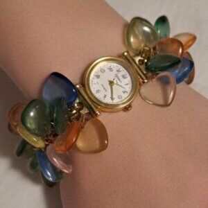 VINTAGE JACQUES COUTURE HEART CONFETTI WATCH